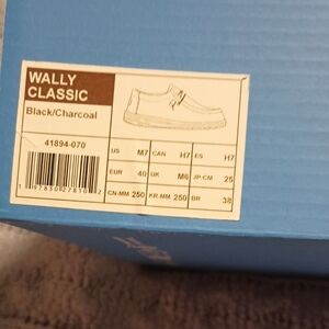 Hey Dude Wally Classic Women's Sneakers - Black and Charcoal